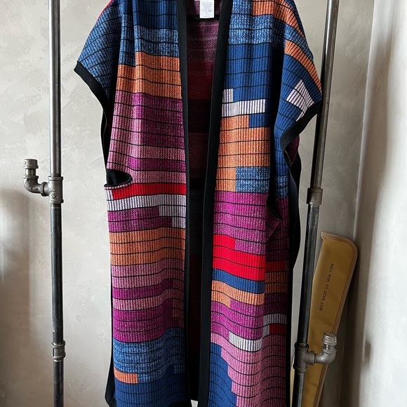 Mara Hoffman Radial Sweater Cape Poncho RARE One Size Fits All sizing - Picture 4 of 8